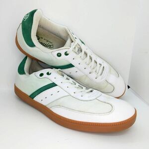 Penguin by Munsingwear Men's Casual White/Green Leather/Fabric Sneakers - sz. 12